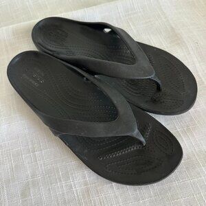 Crocs Kadee II Flip Flop Sandals Black Womens Size 10 Comfortable lightweight